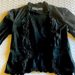 Black vintage jacket cute flare at the bottom